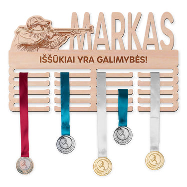 Medaļu pakaramais - šaušana, cilvēks