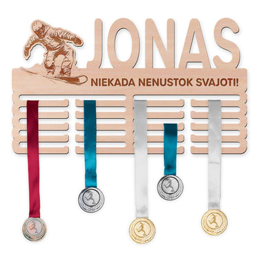 Medaļu pakaramais - snovbords, cilvēks