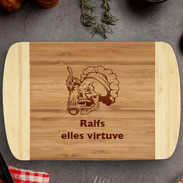 Dāvanu bambusa griešanas dēlis ar gravēšanas kungu virtuvi 3